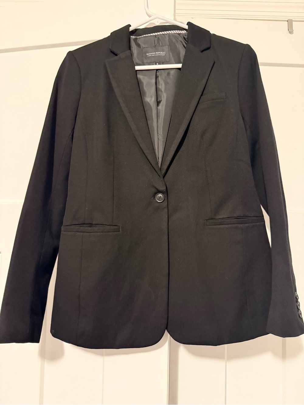 Banana Republic Long and Lean Black Single-Button Women's Blazer